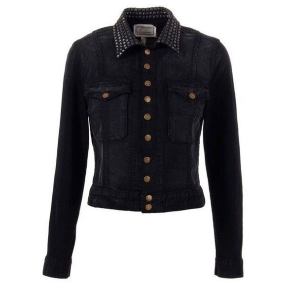 Current Elliott Snap Jacket Studs Midnight Small - Picture 6 of 7